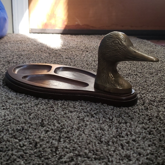 Vintage Brass Duck Valet Trinket Tray - Picture 2 of 5